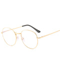 Finish Item Prescription Glasses 100D-600D Artsy Retro Round Student Glasses Frame Factory Wholesale Metal Frame