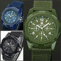 Overseas Fashionable Nylon With Men Watch Fabric Belt Military Watch Trendy Glow Hand Sports Watch Unisex Watch