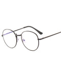 Finish Item Prescription Glasses 100D-600D Artsy Retro Round Student Glasses Frame Factory Wholesale Metal Frame