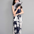 Women's Summer Ethnic Mid-Length Long Dress + Cardigan + Tank Top + Skirt 2-Piece Set - As Pictured
