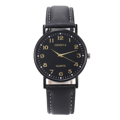 Export Korean Simple Numbers Engrave Degree Retro Preppy Belt Fashionable Womens Watch Student Casual Men Watch