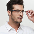 Men Presbyopia Glasses Half-Rim Alloy Blue-Block Overseas Certified Formal Half-Rim Older Adults One Youthful Reading Glasses