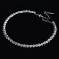 Western Fashionable Overseas Bestseller Full Diamond Bride Accessory Elegant Sparkle Glossy Rhinestone Solo Row Bead Collar Necklace Women 5425