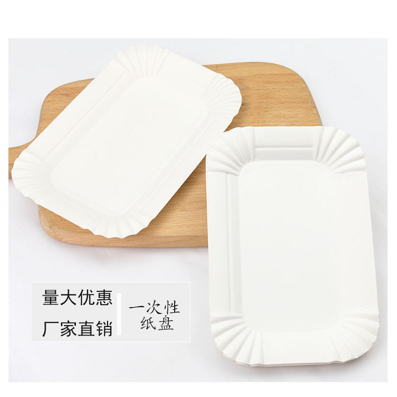 批发一次性蛋糕纸盘甜点试吃盘320克生日派对家庭儿童烘焙餐具盘