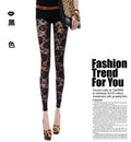 Spring-Summer Fashion Sexy Lace Mesh Rose Ankle-Length Pants
