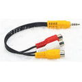 Factory direct sales 3.5 to 1/3 audio cable, 3.5 male to 3 Lotus female short cable, 3.5 to 3 RCA video cable