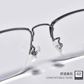 Beesfen New Pure Titanium Glasses Frame Retro Fashionable Half-Rim Frame Formal Optical Glasses 8017JX Wholesale