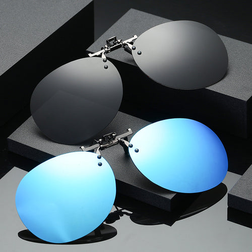 Polarized Clip-On Prescription Sunglasses Special Use Ultra-Light Driving Glasses UV-Proof Fishing Sun-Proof Can Flip-Up Sunglasses Clip-On