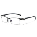 Prescription Glasses Men Formal Half-Rim Korean Handsome Browline Glasses Frame Anti-Blue Plano Trendy Handsome Prescription Sunglasses