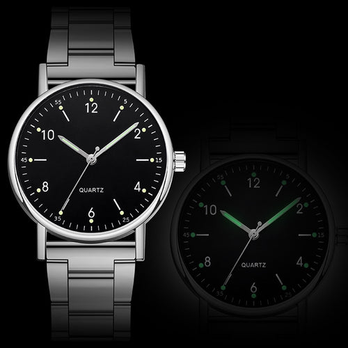 Factory Wholesale Overseas Steel Band Unisex Valentine Style Quartz Watch Fashionable Formal Casual Numbers Quartz Watch