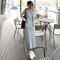 Modal Sleeveless Fitted Camisole Long Dress, Factory Direct