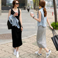 Modal Sleeveless Fitted Camisole Long Dress, Factory Direct