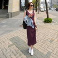 Modal Sleeveless Fitted Camisole Long Dress, Factory Direct