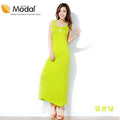 Modal Sleeveless Fitted Camisole Long Dress, Factory Direct