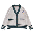 Women's Spring Hong Kong Retro Embroidered Knit Sweater + Cardigan + Jacket 2026 - Gray