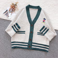Women's Spring Hong Kong Retro Embroidered Knit Sweater + Cardigan + Jacket 2026 - Gray