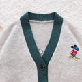 Women's Spring Hong Kong Retro Embroidered Knit Sweater + Cardigan + Jacket 2026 - Gray