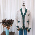 Women's Spring Hong Kong Retro Embroidered Knit Sweater + Cardigan + Jacket 2026 - Gray