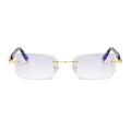 Custom uv400 Premium Rimless Glasses Unisex UV-Proof HD Fashionable Anti-Blue-Light Photochromic Glasses