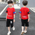 Boys' Cartoon Print Summer Short Sleeve Set