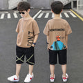 Boys' Cartoon Print Summer Short Sleeve Set