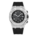PINTIME / Item Time Watch Silicone Band Octagonal Design With Date Waterproof Rhinestone AliExpress Plaid Side Style