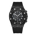PINTIME / Item Time Watch Silicone Band Octagonal Design With Date Waterproof Rhinestone AliExpress Plaid Side Style