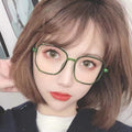 Influencer Prescription Glasses Large Trendy Big Frame Anti-Blue Plano Overseas Style of Finish Item Square Frame Prescription Sunglasses
