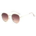 2023 New Import Retro Round Light Sunglasses Western Street Snap Ocean Lens Metal Sunglasses UV-Proof