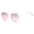 2023 New Import Retro Round Light Sunglasses Western Street Snap Ocean Lens Metal Sunglasses UV-Proof