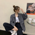 Women's Fall Korean Retro Loose Jacket + Top 2026 | Trendy Jacket - Blue