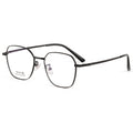 Beesfen New Memory Titanium Retro Glasses Frame Width Edge Polygon Prescription Frame 68013 Factory Direct