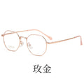 Beesfen New Pure Titanium Glasses Frame Retro Polygon β Titanium Frame Prescription Glasses Women Trendy 3956 Wholesale