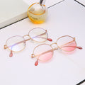Anti-Blue-Light Myopia Glasses Overseas Metal Bare Face Trendy Influencer Trendy Glasses Frame Women Korean Finish Item Wholesale Prescription Sunglasses