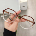 Anti-Blue-Light Myopia Glasses Women Western Fashionable Small-Frame Polygon Glasses Frame Student Trendy Style Wholesale Prescription Sunglasses