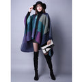 Women's Fall-Winter Ethnic Versatile Slit Plaid Shawl + Cape 2026 - Red
