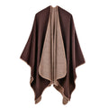 Women's Fall-Winter Ethnic Versatile Slit Plaid Shawl + Cape 2026 - Red