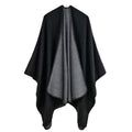 Women's Fall-Winter Ethnic Versatile Slit Plaid Shawl + Cape 2026 - Red