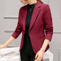 Women's Fall Professional Korean Long Sleeve Fitted Cropped Blazer 2026 - White