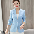 Women's Fall Professional Korean Long Sleeve Fitted Cropped Blazer 2026 - White