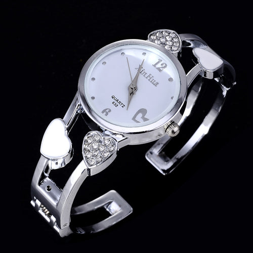 AliExpress Watch Heart-Shaped Steel Band Women Bangle Watch Christmas Present Watch Wholesale watch