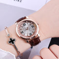 Cross-Border Hit Ladies Watch Glitter Sand Roller Ball Quartz Watch Fashionable New Student Belt Watch Women In Stock