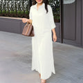 Solid Lapel Long Sleeve Casual Long Dress, 2026