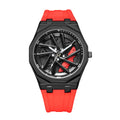 New Rotating Watch Men Wheel Hub Rotation Motion Quartz Watch Overseas Trendy Sports Waterproof Silicone Watch Drop Ship