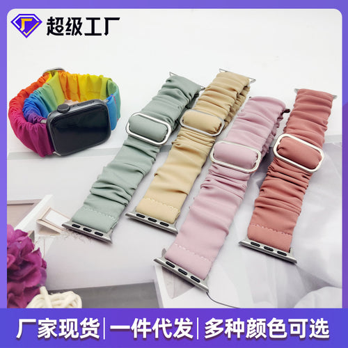 Fits iwatch Apple Samsung Sliding Clasp Band Hair Tie Smart Capable Adjustable Watch Textile Fabric Band