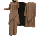 Fall Fashion Long Sleeve Loose Wide Leg Pants 2-Piece Set