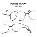Beesfen New Frame 99812ZM Men Aluminum Magnesium Ultra-Light Glasses Frame Retro Prescription Glasses Pure Titanium Frame