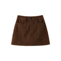 Fall-Winter Fashion Elegant Petite High Waist Skirt + Short Skirt