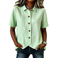 Summer Casual Short Sleeve Asymmetric Shirt