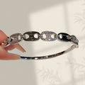 Coated Platinum Full Diamond Pig Nose Bracelet Light Luxury Premium Accessory Bangle Cross-Border Hit Gold Yellow Color Hand Jewelry Wholesale